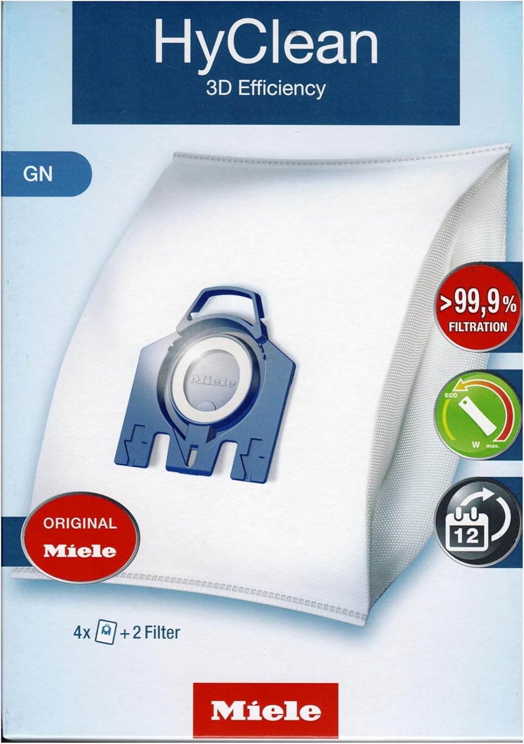 Miele GN HyClean Pure Vacuum Cleaner Dustbags pack of 4