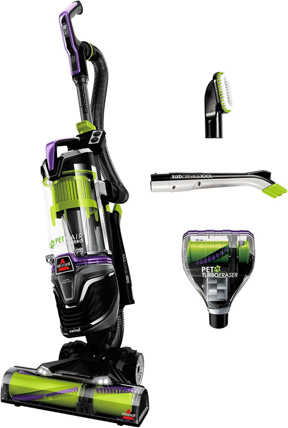 BISSELL Pet Hair Eraser Turbo 2454F | Bagless Upright