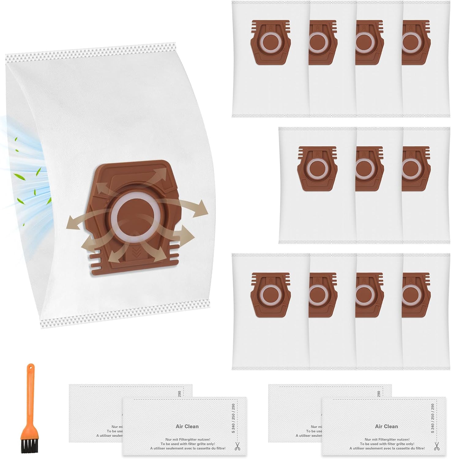 Miele Pure Air CO 3D Vacuum Cleaners Bags for Guard M1 Pack of 10Bags