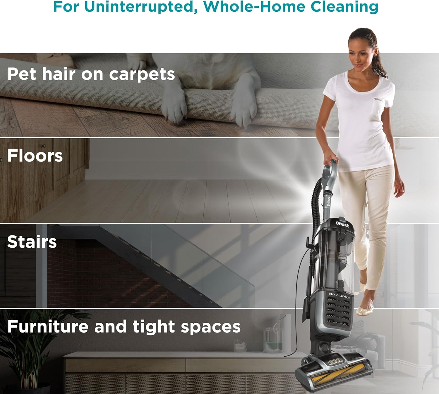 Shark ZU62 Navigator Pet Upright Vacuum Cleaner With Self-Cleaning Brushroll - Image 6